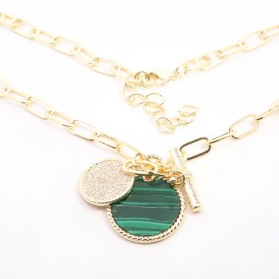 Collana Domar Gioielli Donna Dolù Bijoux collane in Ottone ipoallergenico Malachite NZB125327 - NZB125327
